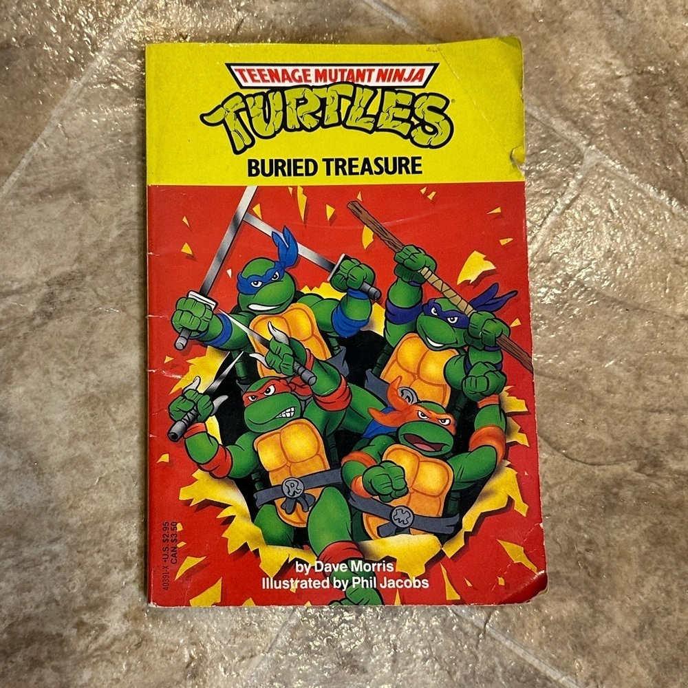 Vintage Teenage Mutant Ninja Turtles Buried Treasure by Dave Morris VTG 1990